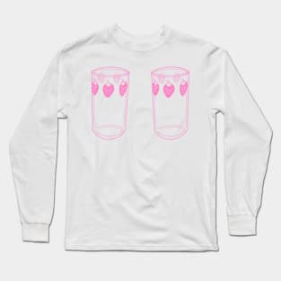 Nana anime strawberry glasses pink Long Sleeve T-Shirt